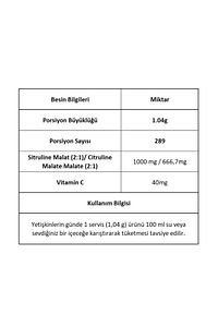 Citrulline Malate 289 Servis 300g Sitrulin Aminoasit ürün fotoğrafı