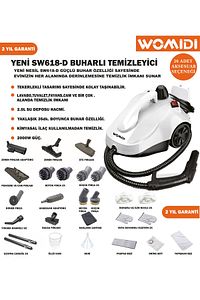 SW618-D Çok Fonksiyonlu 26 Parça Buharlı Temizleyici Paspas - Buharlı Temizlik Makinası ürün fotoğrafı