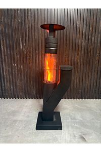 Camlı Roket Tipi Mini Pelet Soba ürün fotoğrafı
