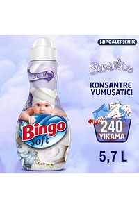 Soft Konsantre Çamaşır Yumuşatıcısı Sensitive 1440 ml X 4 Adet ürün fotoğrafı