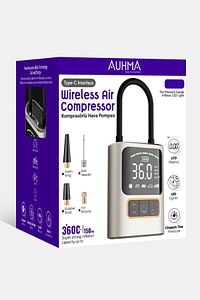 3600 Mah Oto Araç Hava Kompresörü Şarjlı Araç Lastik Pompası / Motosiklet / Scooter / Bisiklet ürün fotoğrafı