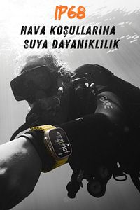 Gs8 Watch 8 Ultra 49mm Uyumlu Gerçek Kordon Kilitlemeli Akıllı Saat Çift Kordonlu ürün fotoğrafı