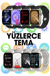 Watch 8 hk 9 Pro+ Plus Akıllı Saat Hd Ekran Oyun yükleyebilme Özelikli Yapay Zekalı ürün fotoğrafı