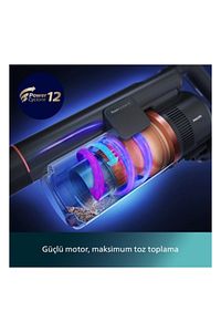 7000 Serisi Aqua 25.2 V Kablosuz Dik Süpürge, PowerCyclone 12, 80 dk'ya Kadar Şarj, XC7053/01 ürün fotoğrafı