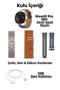 N61 Çift Kameralı Sim Kartlı BTK Kayıtlı Yeni Nesil Akllı Saat + Ultra Watch 2 Ürün 1  Arada ürün fotoğrafı