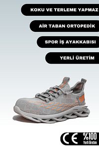 Spor İş Ayakkabısı Air Taban Ortopedik Çelik Burunlu Iş Ayakkabısı Sb ürün fotoğrafı