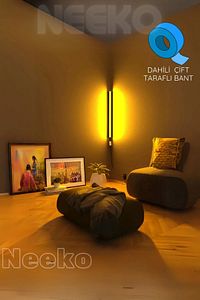 Uzaktan Kumandalı Köşe Rgb Led Abajur Aplik Gece Lambası Kumandalı 120 Cm ürün fotoğrafı