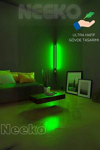 Uzaktan Kumandalı Köşe Rgb Led Abajur Aplik Gece Lambası Kumandalı 120 Cm ürün fotoğrafı