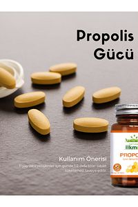 Propolis 60 Tablet - Güçlü Formül - Natural Hekimce Kapsül ürün fotoğrafı