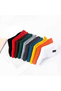 5 Çift Çok Renkli Unisex Kolej Tenis Çorap ürün fotoğrafı