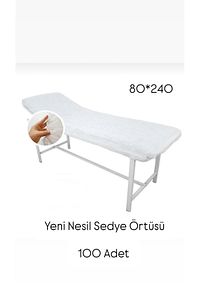 Tek Kullanımlık 100 Adet Lastikli Sedye Örtüsü 80x220 ürün fotoğrafı