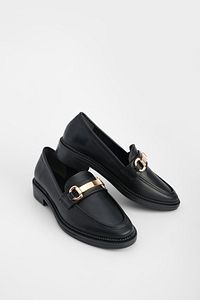 Kadın Loafer Makosen Casual Tokalı Günlük Ayakkabı Tonyas Siyah ürün fotoğrafı