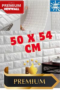50x54cm 1 Adet Yapışkanlı Esnek Köpük Duvar Kağıdı Paneli 3d Tuğla Desenli Panel ürün fotoğrafı