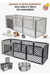 Üstü Kapanabilir 60cm X 60 Cm 8 Ad Köpek, Kedi, Tavşan, Eğitim, Oyun Çiti Ve Kafesi ürün fotoğrafı