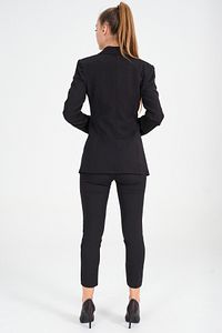 Kadın Blazer Ceket Kemerli Cepli Havuç Pantolon Takım ürün fotoğrafı