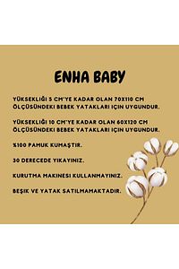 %100 Pamuk Ranforce Kumaş Lastikli Bebek Çarşafı-kırmızı Kalp-(70X110X5)(60X120X10) ürün fotoğrafı