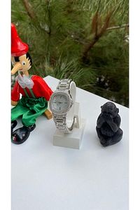 Metal Kordonlu Taşlı Gümüş Renk (SADECE SAAT) Kadın Kol Saati ürün fotoğrafı