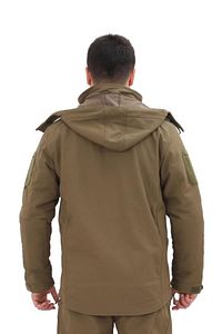 Taktik Çok Cepli Polar Astarlı Suya Dayanıklı Avcı Outdoor Softshell Mont ürün fotoğrafı