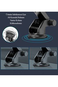Araç Içi Uzayan Ayarlanabilir Vantuzlu Telefon Tutucu ürün fotoğrafı