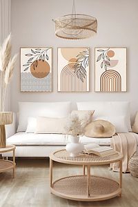 3 Parça Çerçeve Görünümlü Mdf Tablo Seti ürün fotoğrafı