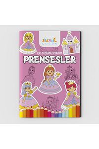 İlk Boyama Kitabım - Prensesler (BÜYÜK RESİMLİ BOYAMA KİTABI) ürün fotoğrafı