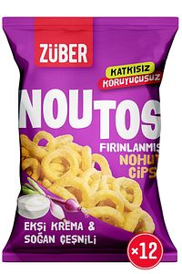 Noutos Nohut Cipsi Ekşi Krema Ve Soğanlı 55 gr X 12 Adet ürün fotoğrafı