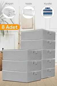 8 Adet - Antrasit Büyük Boy Baza Altı Ve Çekyat Tipi Hurç 64 X 45 X 22 Cm ürün fotoğrafı