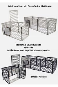 Üstü Kapanabilir 60cm X 60 Cm 8 Ad Köpek, Kedi, Tavşan, Eğitim, Oyun Çiti Ve Kafesi ürün fotoğrafı