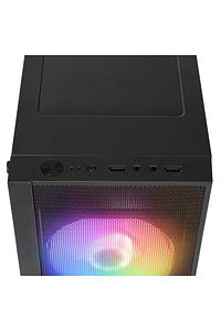 Mınıon Mesh Peak 300w 2* 12cm Rainbow Fan Akrilik Yan Panel Mini-t Gaming Oyuncu Kasası ürün fotoğrafı