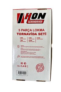 5 Parça Lokma Tornavida Seti (6-7-8-10-13 MM) ürün fotoğrafı