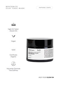 Organik Bentonite Cilt Tonu Eşitleyici Kil Maskesi 50 ml ürün fotoğrafı