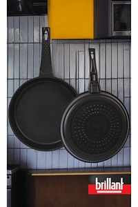 Sinistra 2'lü Döküm Tava Sahan Seti 24/28 Cm Kızartma Granit Tava Seti Ergonamik ürün fotoğrafı