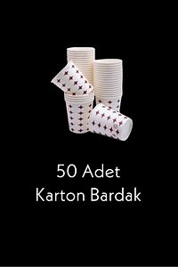 3 Gözlü Köpük Tabak - Plastik Çatal,kaşık - Karton Bardak Eko Set(50li Set) ürün fotoğrafı