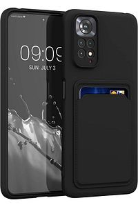 Redmi Note 11 Pro & 12 Pro 4g Kılıf Kamera Korumalı Kartlıklı Cüzdanlı Kırmızı Tuşlu Siyah ürün fotoğrafı