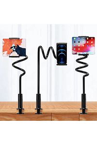Masaüstü Akrobat Telefon Ve Tablet Tutucu Stand 360 Derece Oynar Başlıklı Siyah ürün fotoğrafı