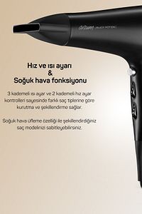 Ar5099 Black Motion Saç Kurutma Makinesi ürün fotoğrafı