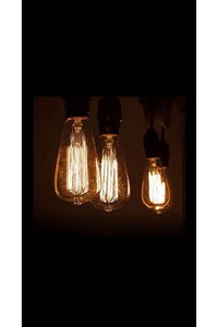 10'lu St64 Flamanlı Rustik Led Ampul Dekoratif Vintage Aydınlatma Tasarruflu Led Ampül ürün fotoğrafı
