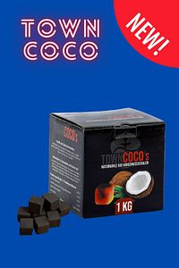 Town Coco's #26 Nargile Kömürü - 1 Kg 64 Küp - Yüksek Kalite Nargile Kömürü ürün fotoğrafı