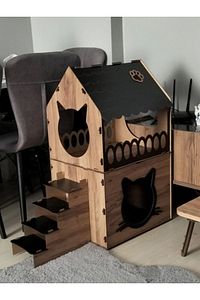 Büyük Kedi Evi Xxl Teraslı Kedi Evi 5kg Ve Üzeri Kediler Için ürün fotoğrafı