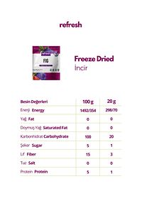 Freeze Dried Incir - Dondurularak Kurutulmuş Meyve - Freeze Dry Meyve Kurusu 30gr ürün fotoğrafı