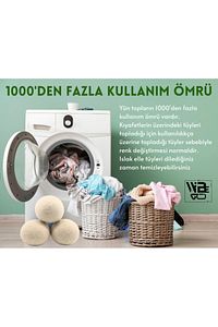 3 Adet Top - 2 Adet Koku 1 Kese Çamaşır Yün Kurutma Topu ürün fotoğrafı