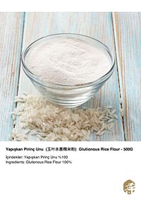 Yapişkan Pirinç Un ( Glutionous Rice Flour) - 500g ürün fotoğrafı