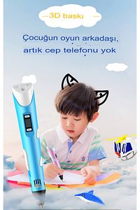 3d Yazıcı 3d Kalem 3 Renk 3 Metre Hediye Filament Yazıcı ürün fotoğrafı