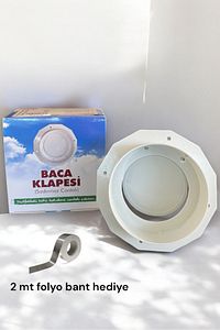 Aspiratör Baca Klapesi Çekvalfi , Davlumbaz Baca Klapesi Koku Önleyici , 2mt Folyo Bant Uyumlu ürün fotoğrafı