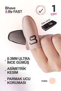 Hybrid Parmaklık-1 Çift-pembe-pubg Parmak Eldiveni- Saklama Kutulu- Ter Geçirmez Oyuncu Parmaklığı ürün fotoğrafı