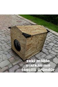 Dış Mekan Yağmura Ve Soğuğa Dayanıklı Osb Kedi Evi Yuvası (DENİZ TUTKALLI)monte Edilmiş Teslimat A ürün fotoğrafı