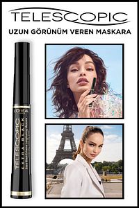 L'oréal Paris Telescopic Carbon Black Maskara - Siyah ürün fotoğrafı