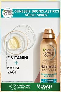 Ambre Solaire Natural Bronzer Güneşsiz Bronzlaştırıcı Sprey 150ml ürün fotoğrafı