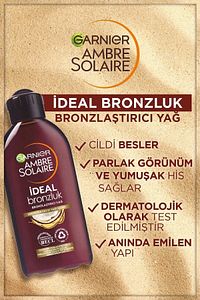 Ambre Solaire İdeal Bronzluk Bronzlaştırıcı Yağ 200 ml ürün fotoğrafı