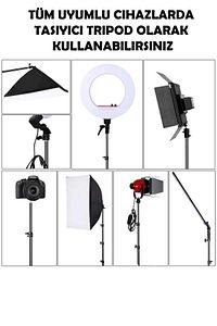 Taşınabilir Projeksiyon Cihazları ve Selfie Kullanım için Üç Ayaklı Tripod 2.10 Metre ürün fotoğrafı